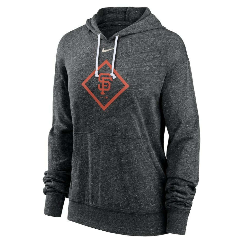Black San Francisco Giants Nike Women's Diamond Icon Gym Vintage Lightweight Hooded Top