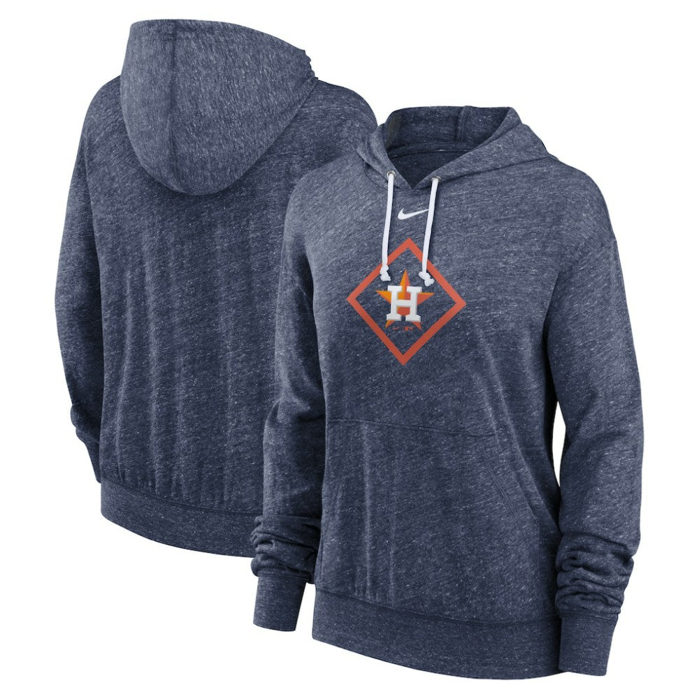 Navy Houston Astros Nike Women's Diamond Icon Gym Vintage Lightweight Hooded Top