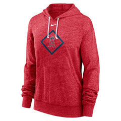 Red Los Angeles Angels Nike Women's Diamond Icon Gym Vintage Lightweight Hooded Top