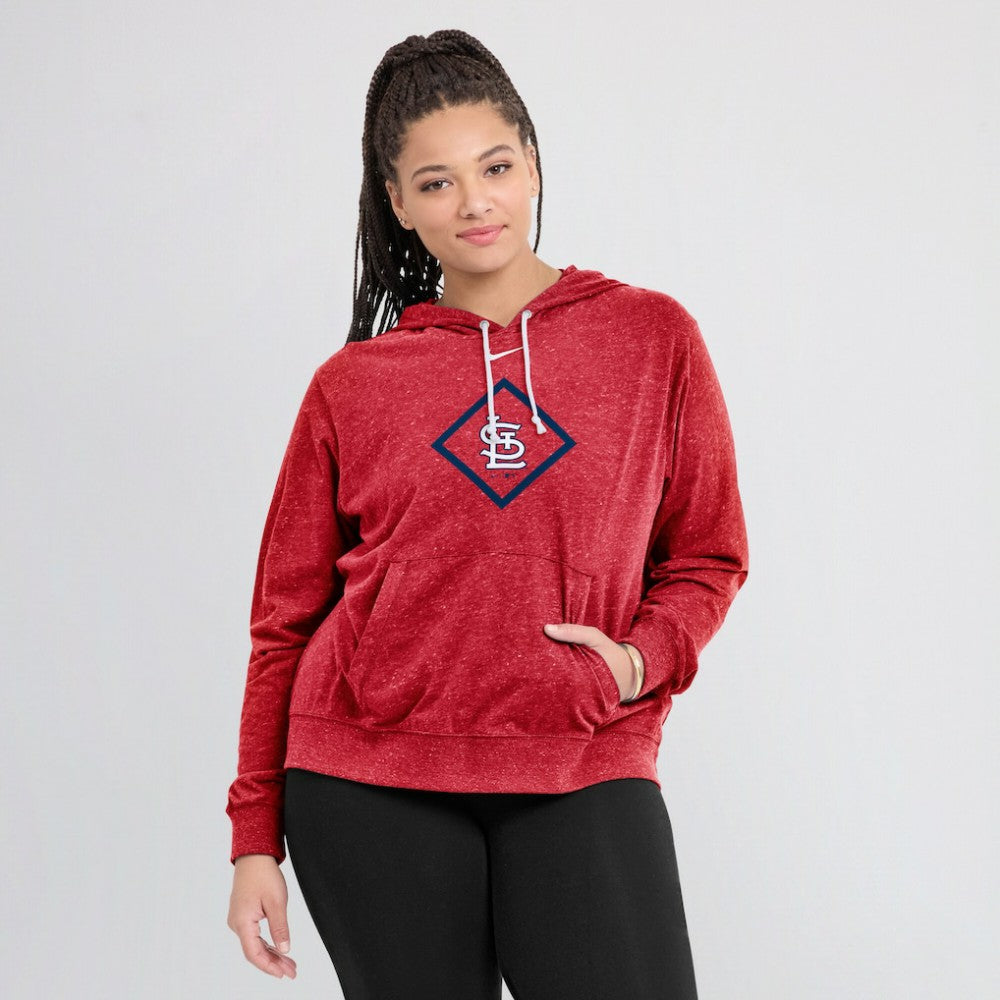Red St. Louis Cardinals Nike Women's Diamond Icon Gym Vintage Lightweight Hooded Top