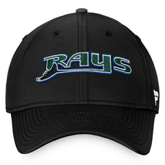 Black Tampa Bay Rays Fanatics Cooperstown Core Flex Hat