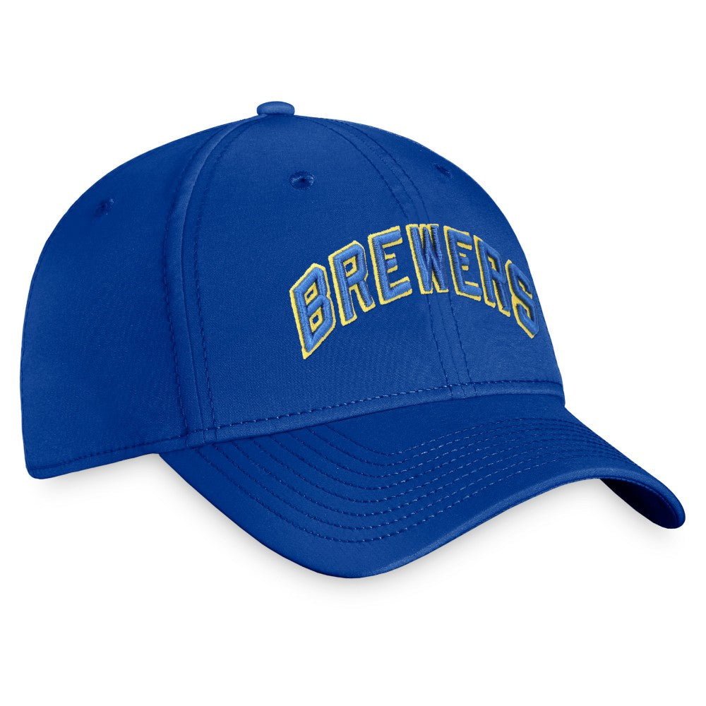 Royal Milwaukee Brewers Fanatics Cooperstown Core Flex Hat