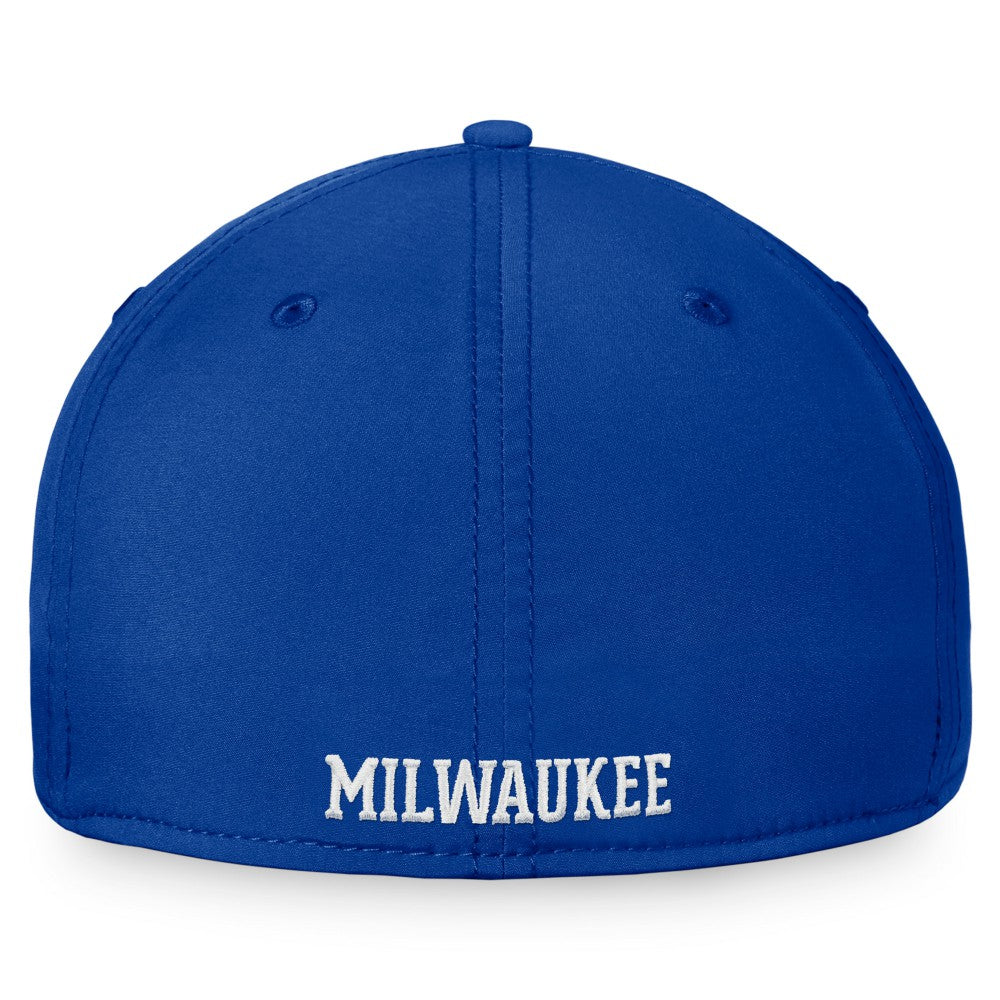 Royal Milwaukee Brewers Fanatics Cooperstown Core Flex Hat