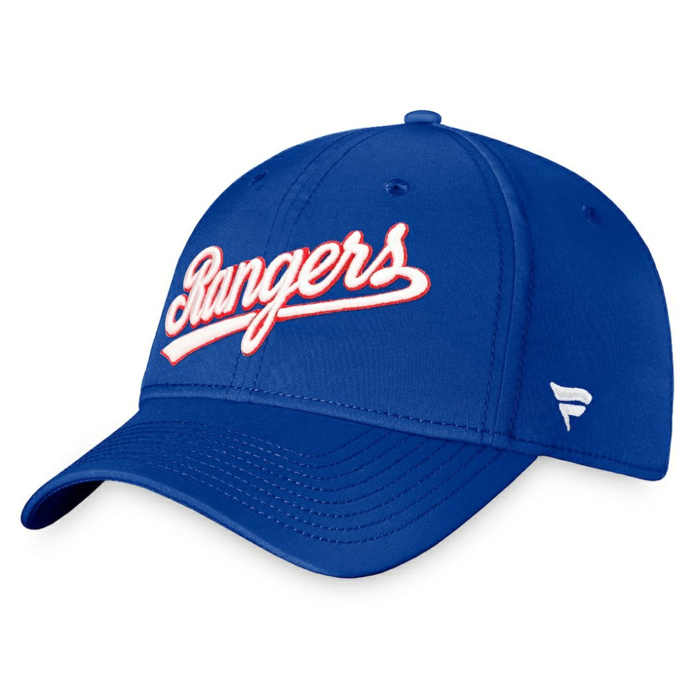 Royal Texas Rangers Fanatics Cooperstown Core Flex Hat