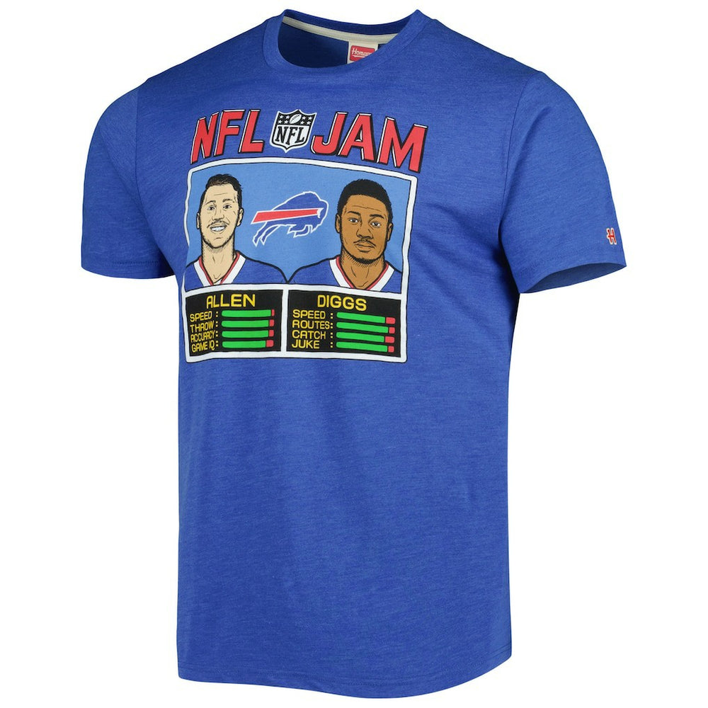 Josh Allen & Stefon Diggs  Homage Unisex NFL Jam Tri-Blend T-Shirt - Buffalo Bills T-shirts