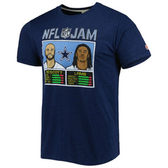 CeeDee Lamb & Dak Prescott  Homage Unisex NFL Jam Tri-Blend T-Shirt - Dallas Cowboys T-shirts