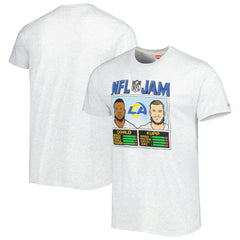 Aaron Donald & Cooper Kupp  Homage Unisex NFL Jam Tri-Blend T-Shirt - Los Angeles Rams T-shirts