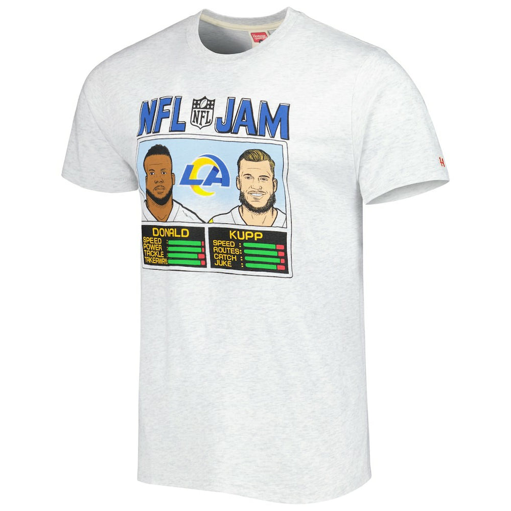 Aaron Donald & Cooper Kupp  Homage Unisex NFL Jam Tri-Blend T-Shirt - Los Angeles Rams T-shirts