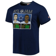 Troy Aikman & Michael Irvin  Homage Unisex NFL Jam Retired Tri-Blend T-Shirt - Dallas Cowboys T-shirts