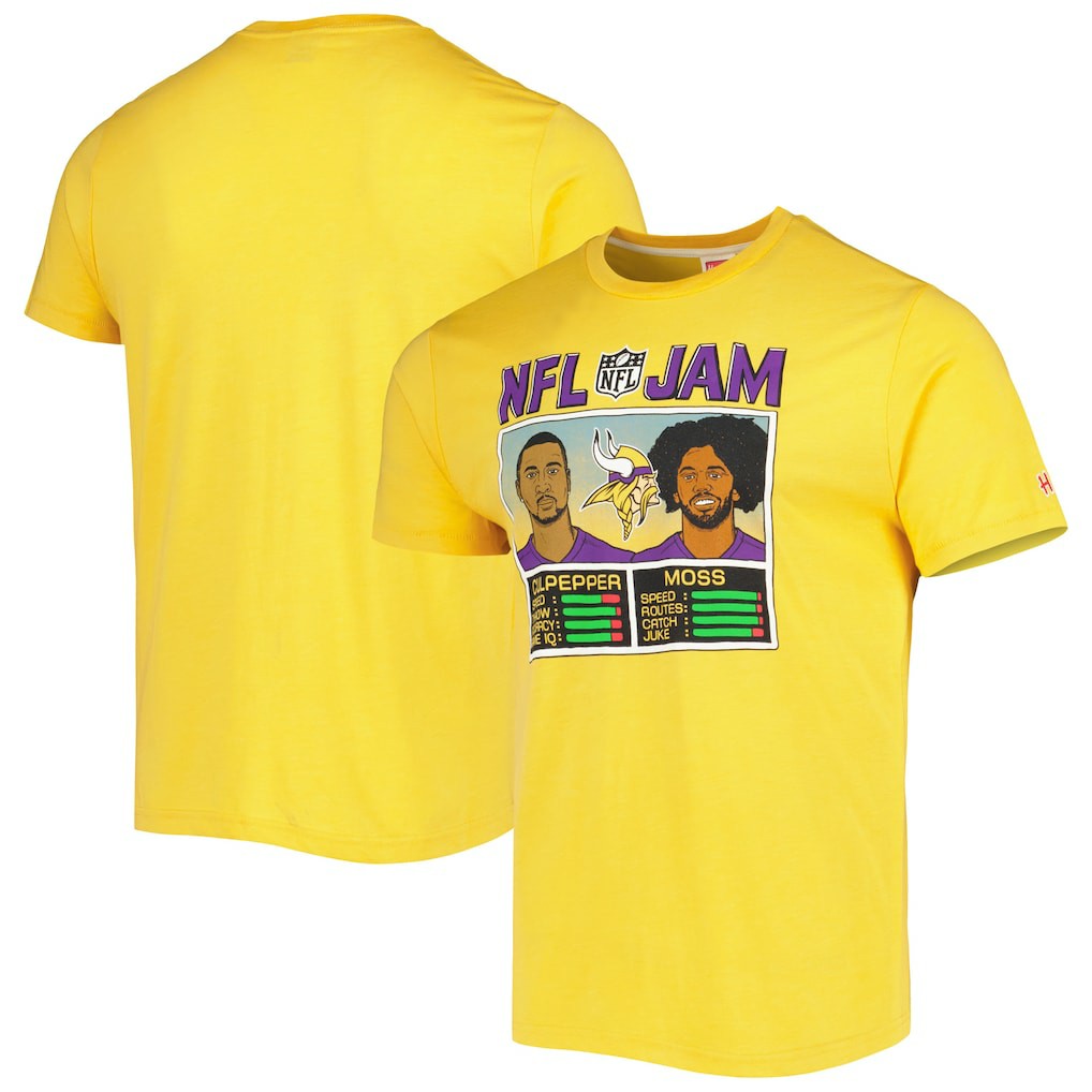 Randy Moss & Daunte Culpepper  Homage Unisex NFL Jam Retired Tri-Blend T-Shirt - Minnesota Vikings T-shirts