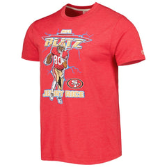 Jerry Rice  Homage Unisex NFL Blitz Retired Player Tri-Blend T-Shirt - San Francisco 49ers T-shirts