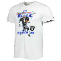 Bo Jackson  Homage Unisex NFL Blitz Retired Player Tri-Blend T-Shirt - Las Vegas Raiders T-shirts