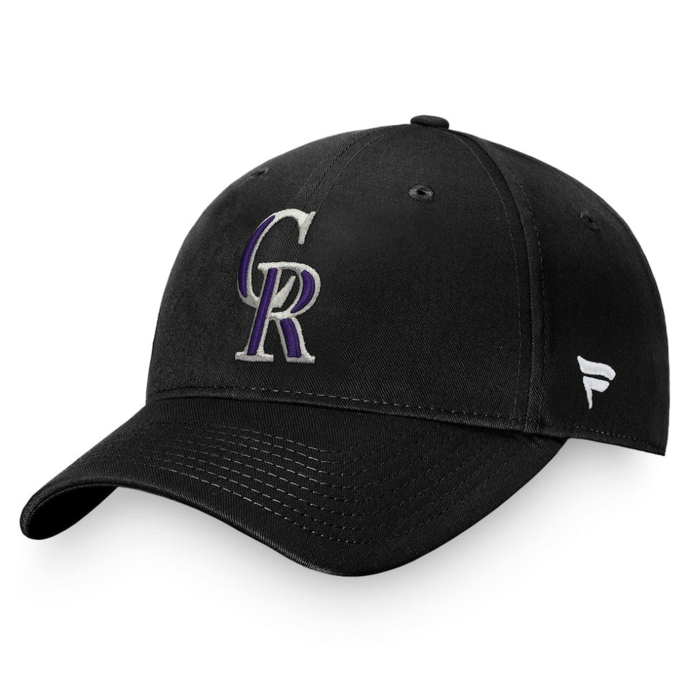 Black Colorado Rockies Fanatics Core Adjustable Hat