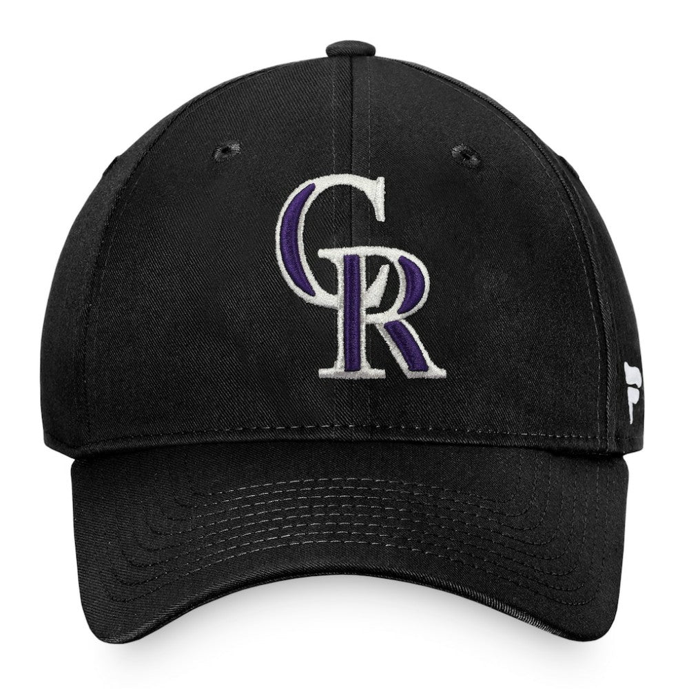 Black Colorado Rockies Fanatics Core Adjustable Hat