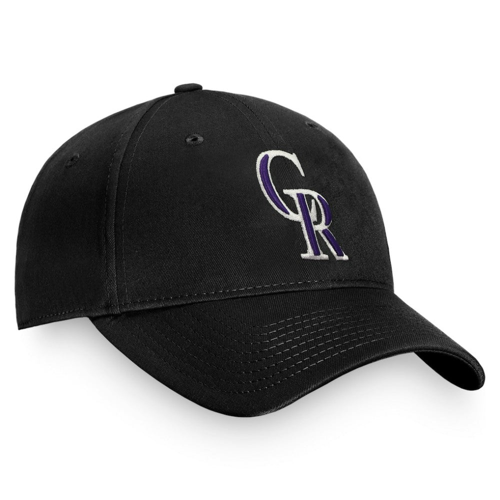 Black Colorado Rockies Fanatics Core Adjustable Hat