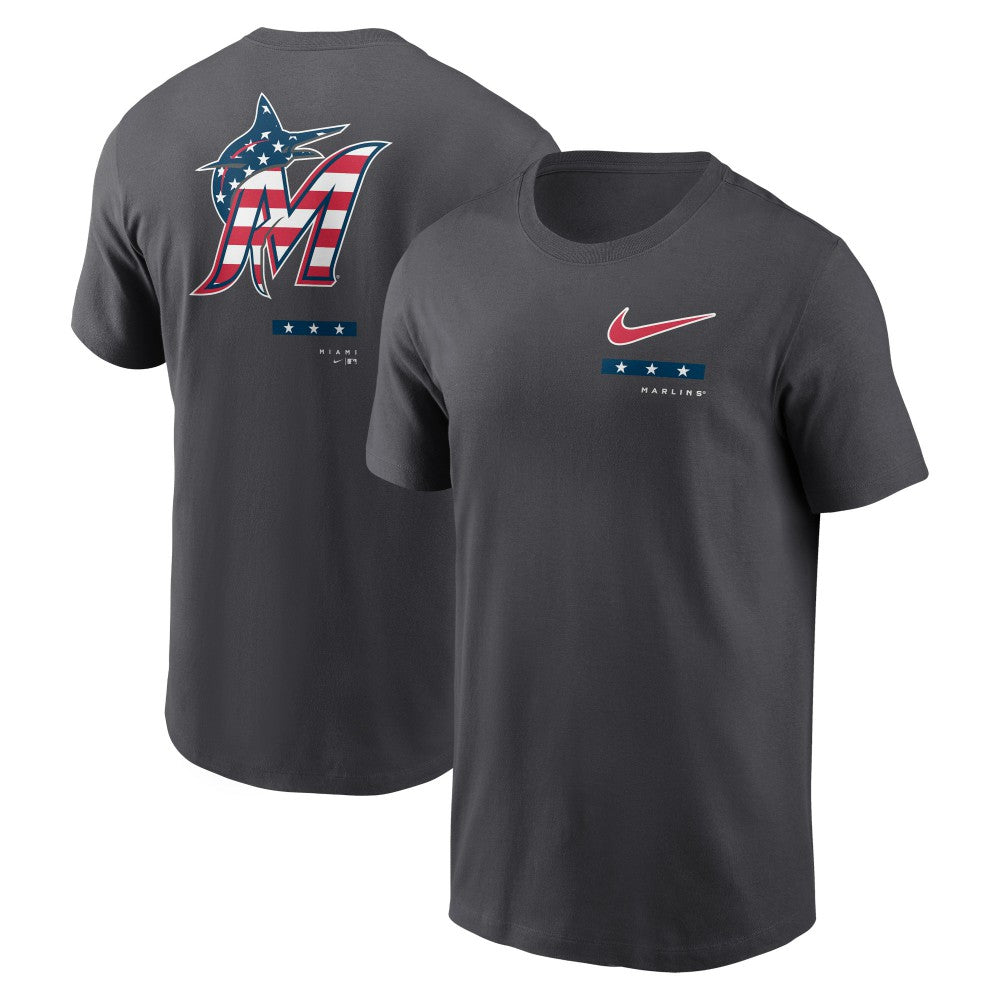 Anthracite Miami Marlins Nike Americana T-Shirt