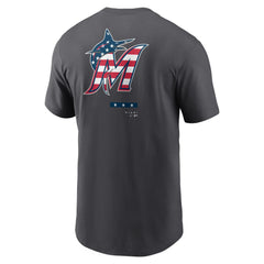 Anthracite Miami Marlins Nike Americana T-Shirt