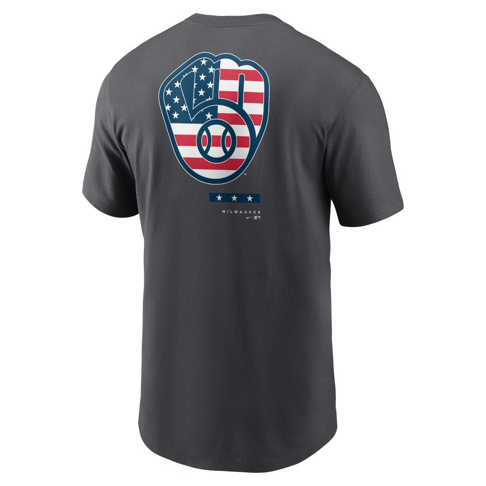Anthracite Milwaukee Brewers Nike Americana T-Shirt