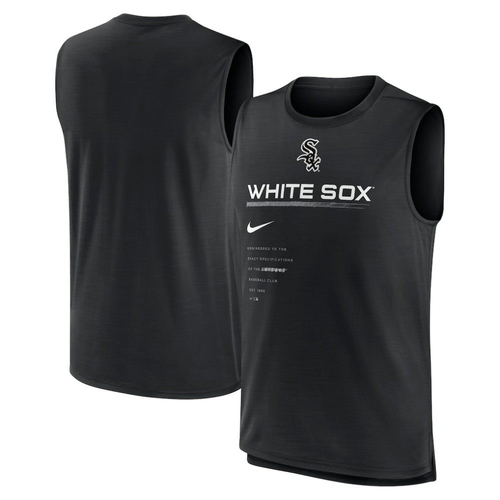 Black Chicago White Sox Nike Exceed Performance Tank Top