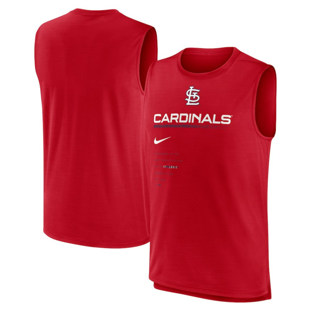 Red St. Louis Cardinals Nike Exceed Performance Tank Top