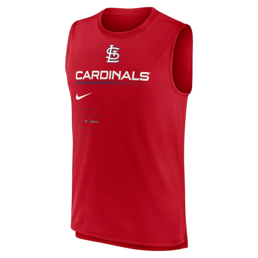 Red St. Louis Cardinals Nike Exceed Performance Tank Top