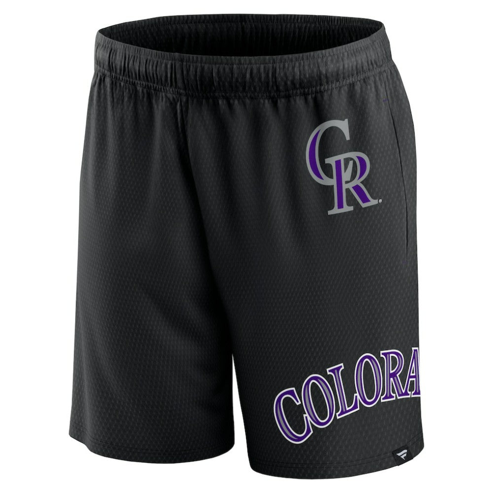 Black Colorado Rockies Fanatics Clincher Mesh Shorts