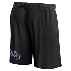 Black Colorado Rockies Fanatics Clincher Mesh Shorts