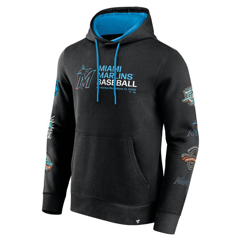 Black Miami Marlins Fanatics Extra Innings Hoodie