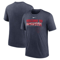Heather Navy Minnesota Twins Nike Home Spin Tri-Blend T-Shirt