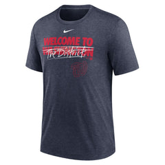 Heather Navy Washington Nationals Nike Home Spin Tri-Blend T-Shirt