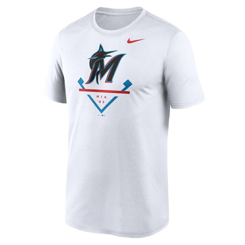 White Miami Marlins Nike Icon Legend Dri-FIT T-Shirt