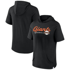 Black San Francisco Giants Fanatics Offensive Strategy Short Sleeve Pullover Hoodie
