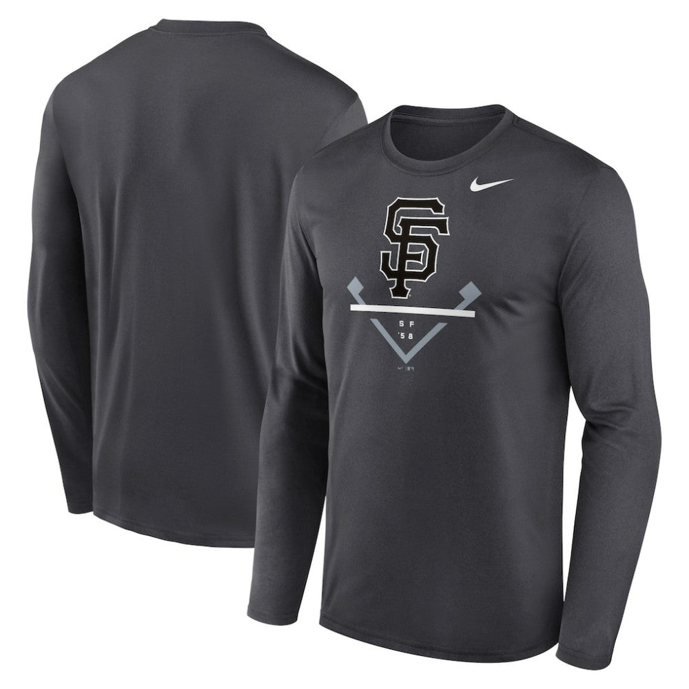Anthracite San Francisco Giants Nike Icon Legend Performance Long Sleeve T-Shirt