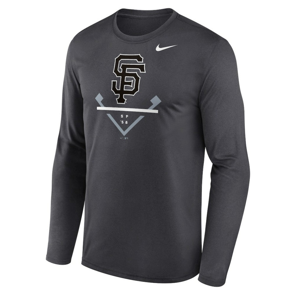 Anthracite San Francisco Giants Nike Icon Legend Performance Long Sleeve T-Shirt