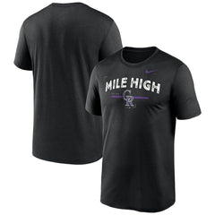 Black Colorado Rockies Nike Local Legend Practice Performace T-Shirt
