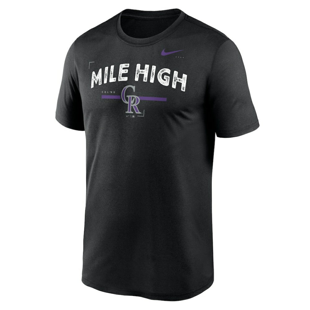 Black Colorado Rockies Nike Local Legend Practice Performace T-Shirt