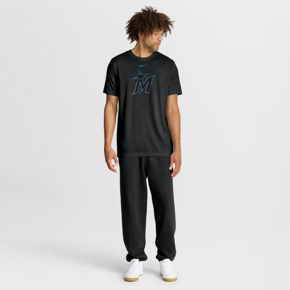 Black Miami Marlins Nike New Legend Dri-FIT T-Shirt