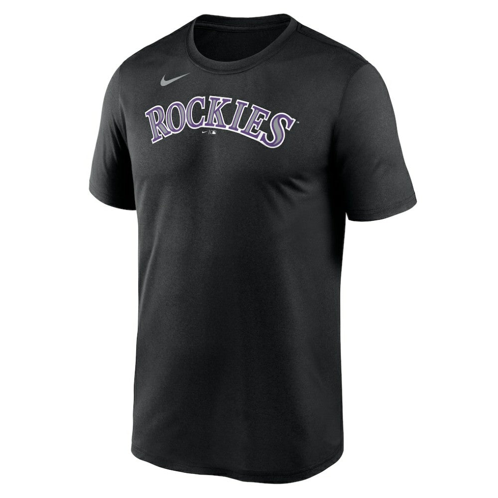 Black Colorado Rockies Nike New Legend Wordmark Dri-FIT T-Shirt