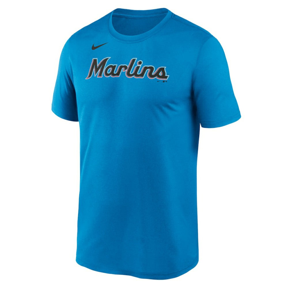Light Blue Miami Marlins Nike New Legend Wordmark Dri-FIT T-Shirt