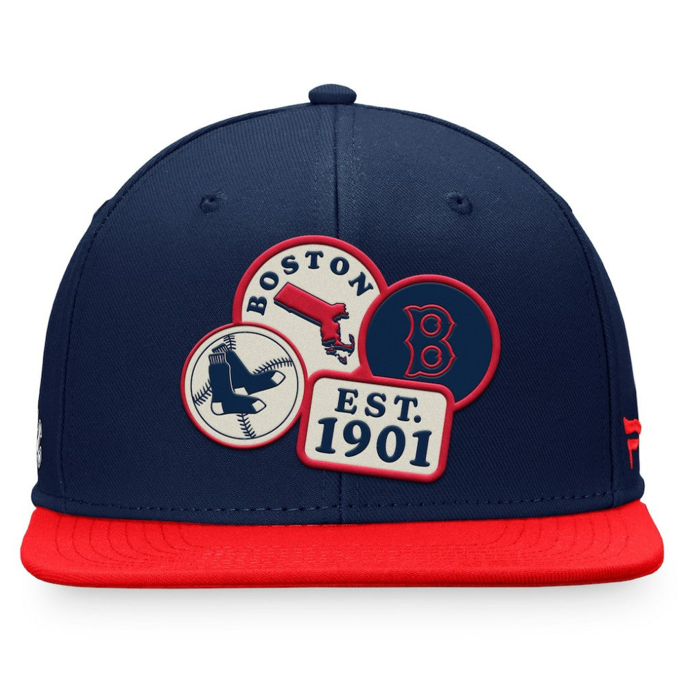 Navy Boston Red Sox Fanatics Heritage Patch Fitted Hat