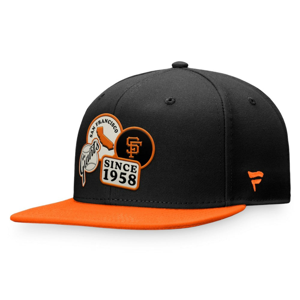 Black/Orange San Francisco Giants Fanatics Heritage Patch Fitted Hat