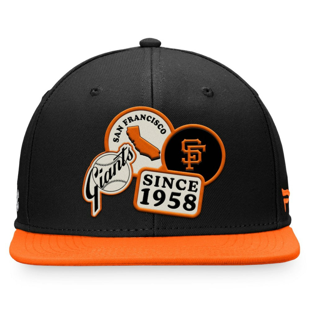 Black/Orange San Francisco Giants Fanatics Heritage Patch Fitted Hat