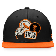 Black/Orange San Francisco Giants Fanatics Heritage Patch Fitted Hat