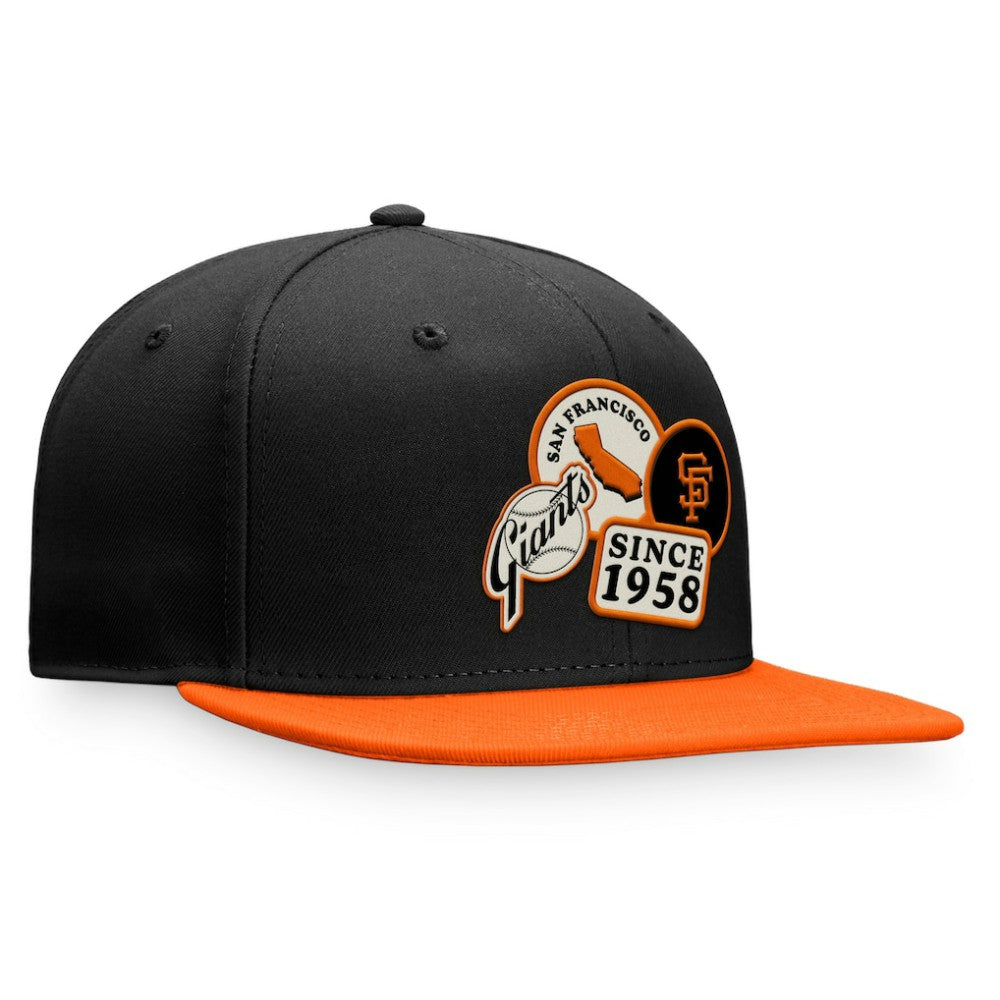 Black/Orange San Francisco Giants Fanatics Heritage Patch Fitted Hat