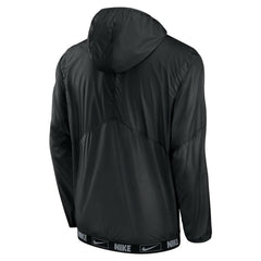 Black Chicago Cubs Nike Authentic Night Game Performance Half-Zip Windbreaker