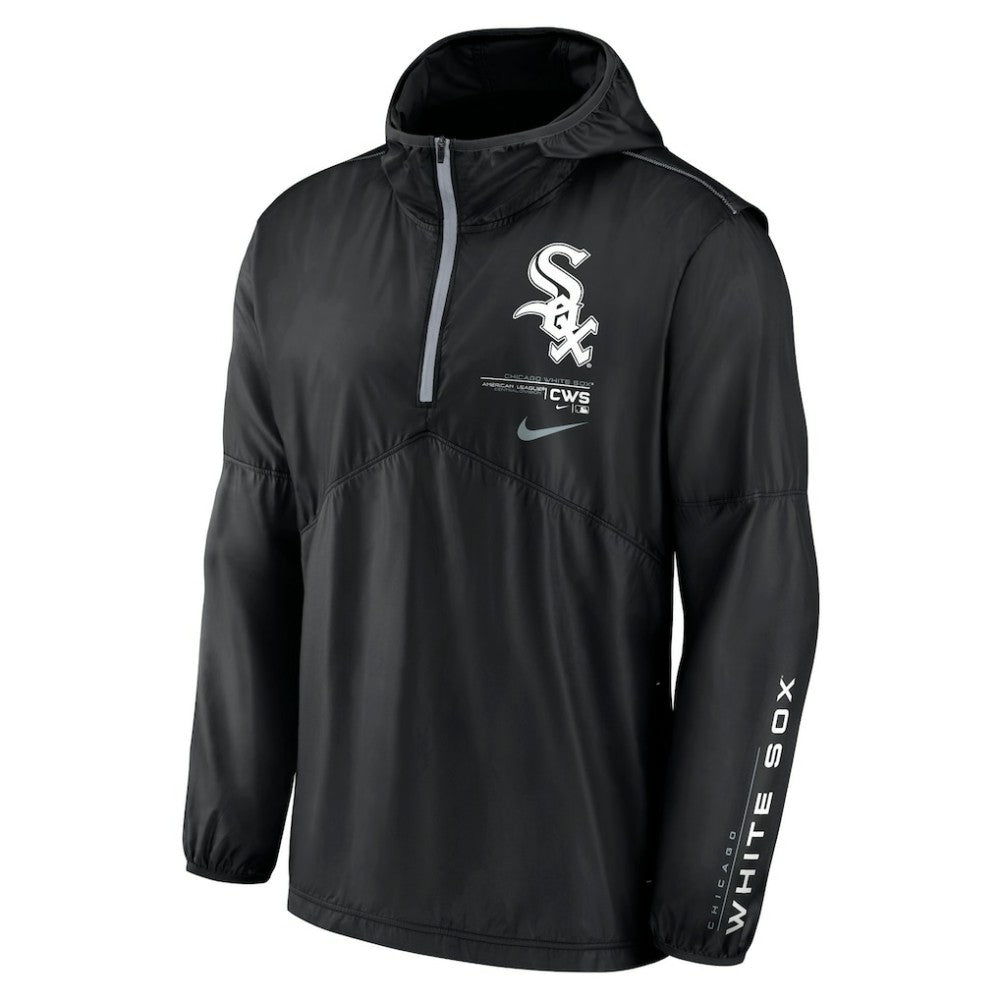 Black Chicago White Sox Nike Authentic Night Game Performance Half-Zip Windbreaker