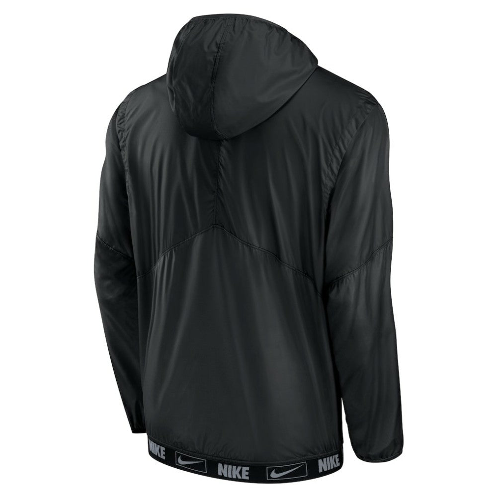Black St. Louis Cardinals Nike Authentic Night Game Performance Half-Zip Windbreaker