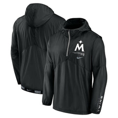 Black Minnesota Twins Nike Authentic Night Game Performance Half-Zip Windbreaker