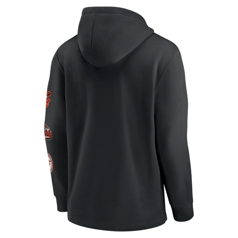 Black Baltimore Orioles Nike Rewind Lefty Pullover Hoodie