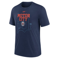 Navy Detroit Tigers Nike Rewind Retro Tri-Blend T-Shirt